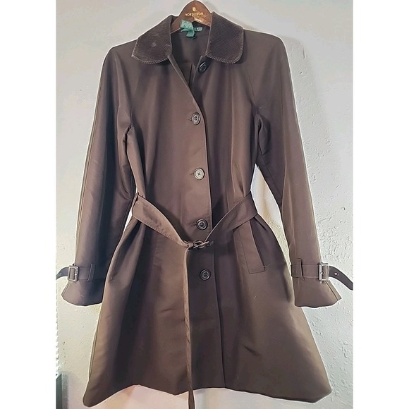 Lauren Ralph Lauren Jackets & Blazers - Lauren Ralph Lauren LRL Utility‎ Jacket Coat M Full Button Corduroy Belted Lined